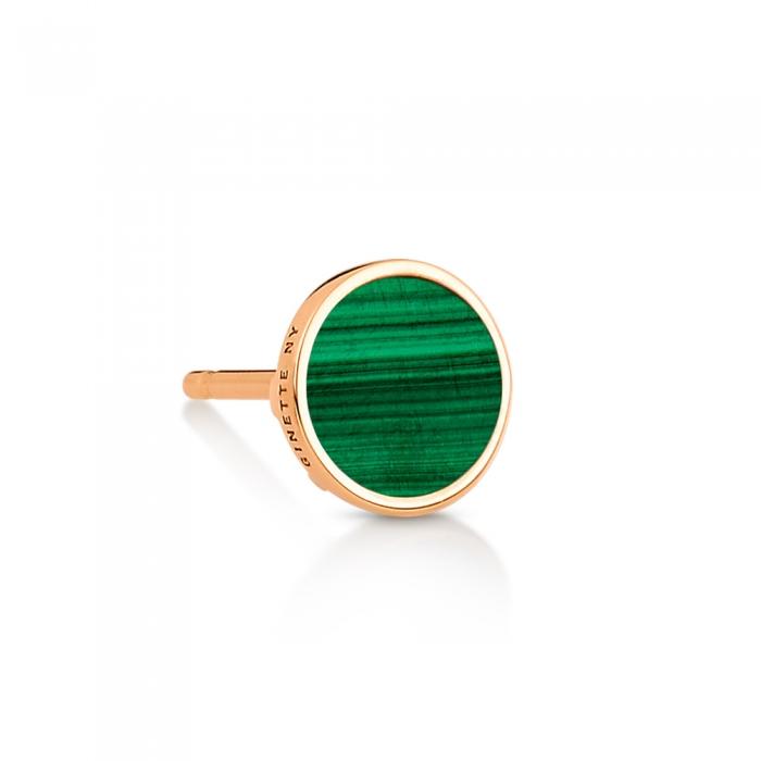 Ginette Ny Ever Malachite Disc Studs
