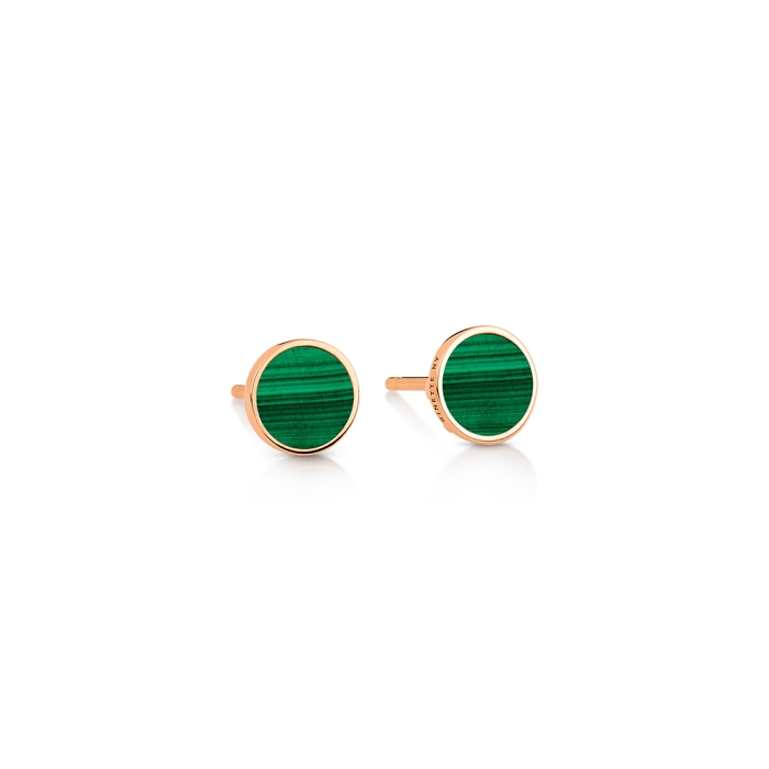 ginette ny ever malachite disc studs