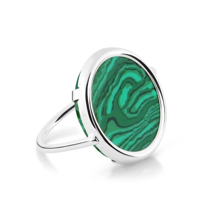 ginette ny ever malachite white gold disc ring
