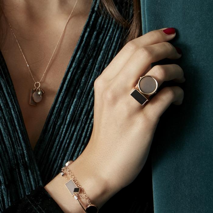 Ginette Ny Ever Moonstone Disc Ring