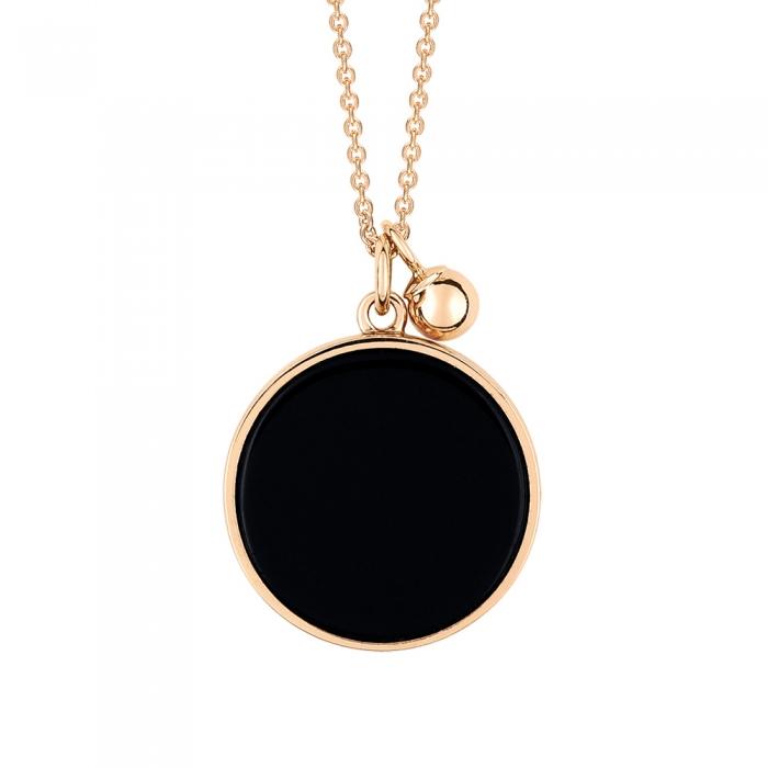 Ginette Ny Ever Onyx Disc On Chain
