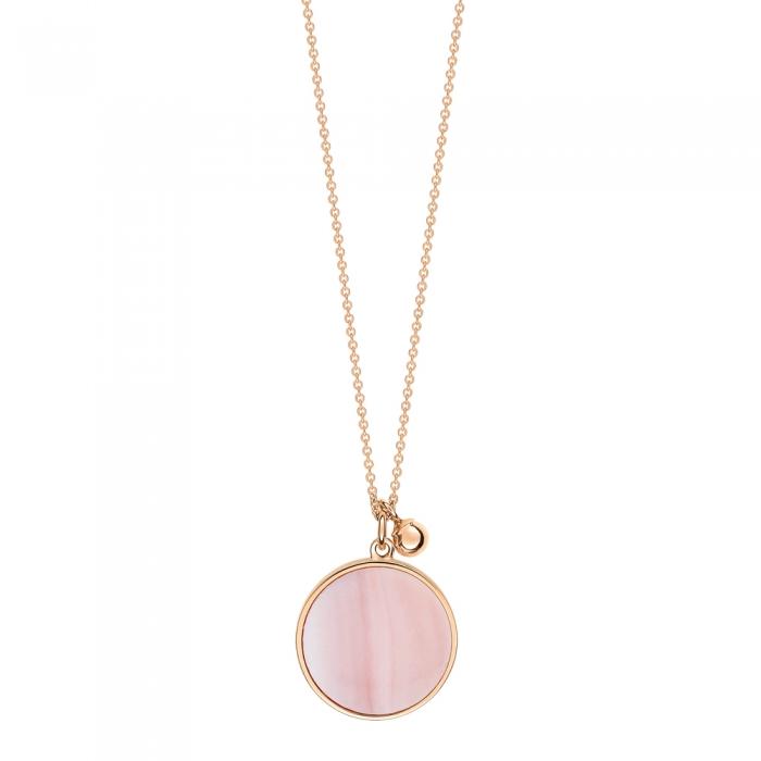 ginette ny ever pink MOP disc on chain
