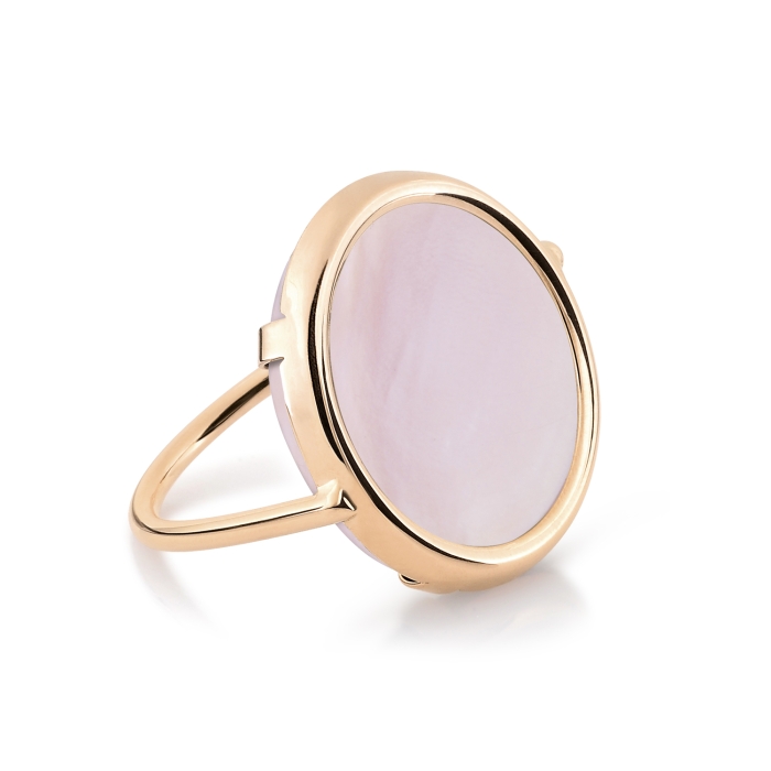 ginette ny ever pink MOP disc ring