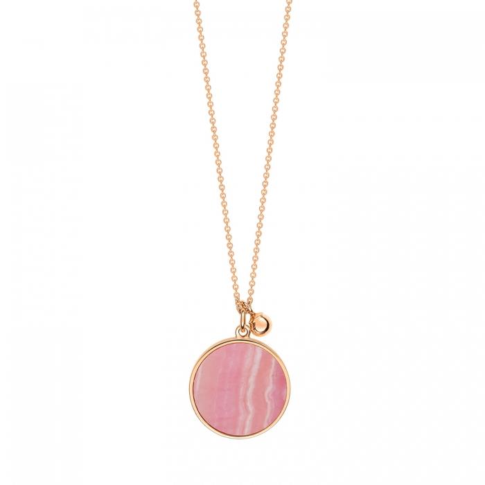 ginette ny ever rhodochrosite disc on chain