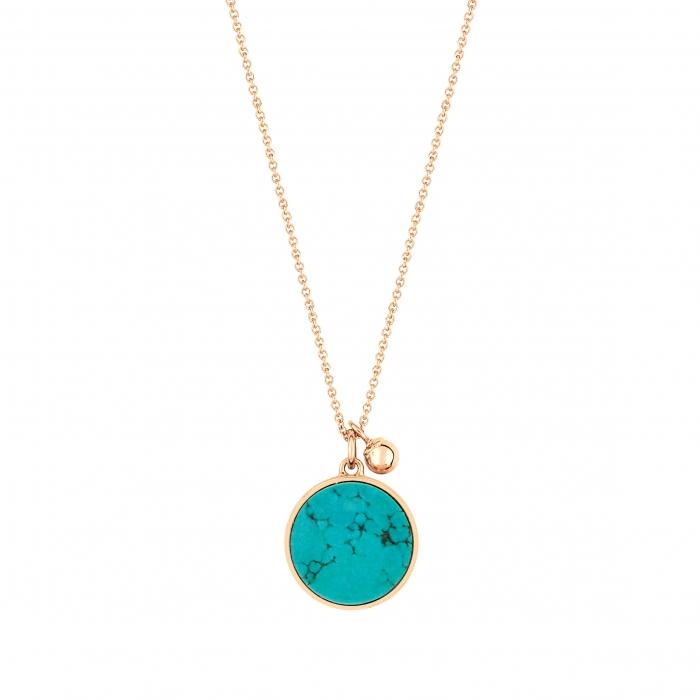 ginette ny ever turquoise disc on chain