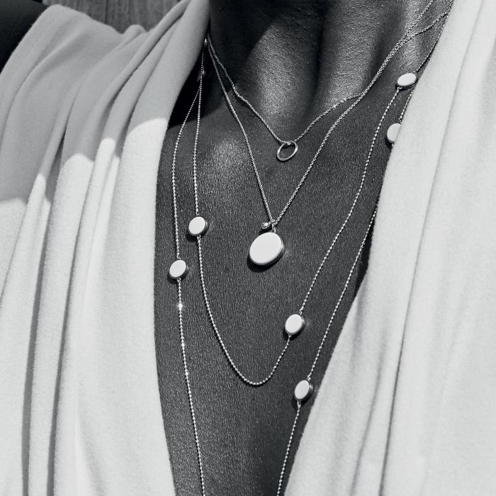 Ginette Ny Ever White Agate Disc On Chain