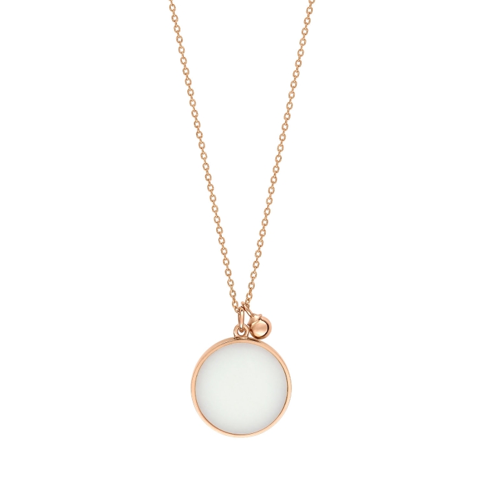 ginette ny ever white agate disc on chain