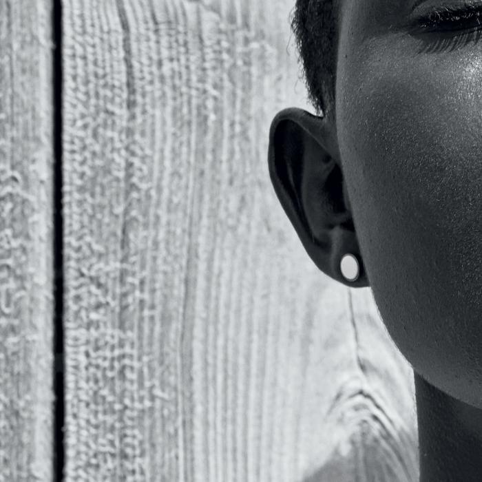 Ginette Ny Ever White Agate Disc Studs