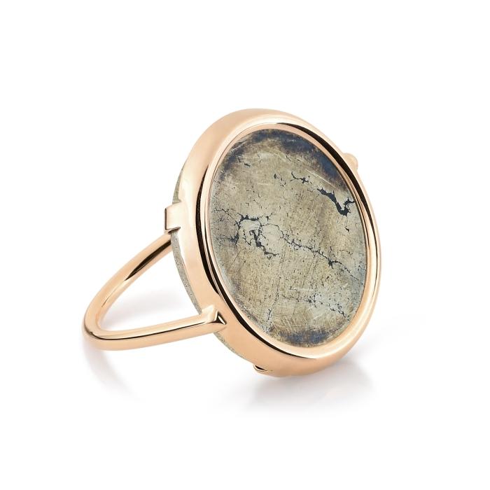 ginette ny fool's gold disc ring
