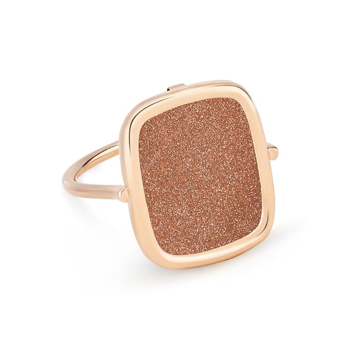ginette ny gold sandstone antique ring