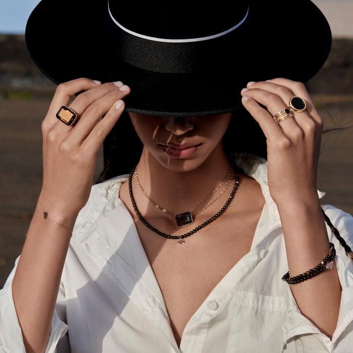 Ginette Ny Golden Obsidian Bead Georgia Necklace