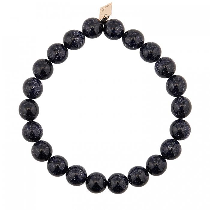 ginette ny heal blue sandstone bead bracelet