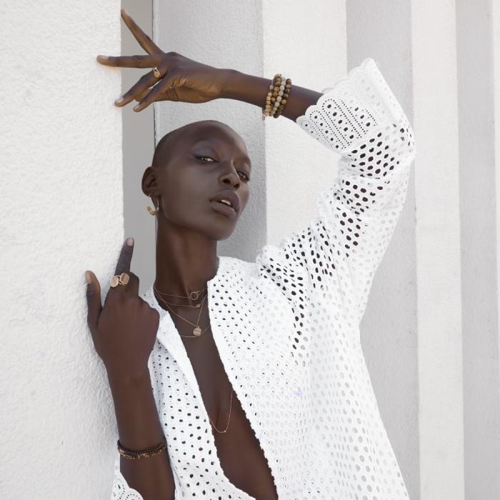 Ginette Ny Heal Picture Jasper Bead Bracelet