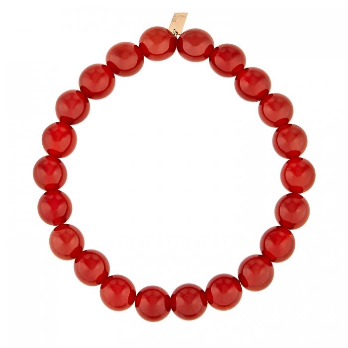 ginette ny heal red agate bead bracelet