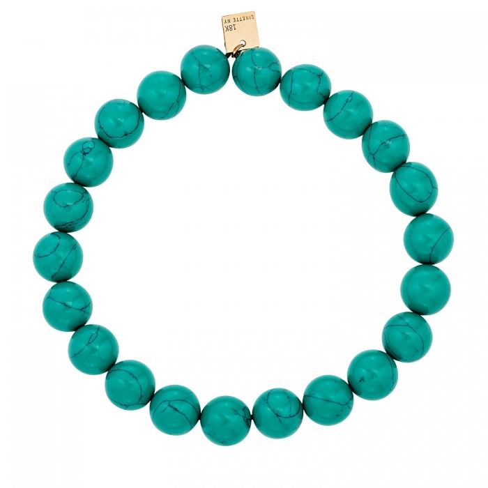 ginette ny heal turquoise bead bracelet