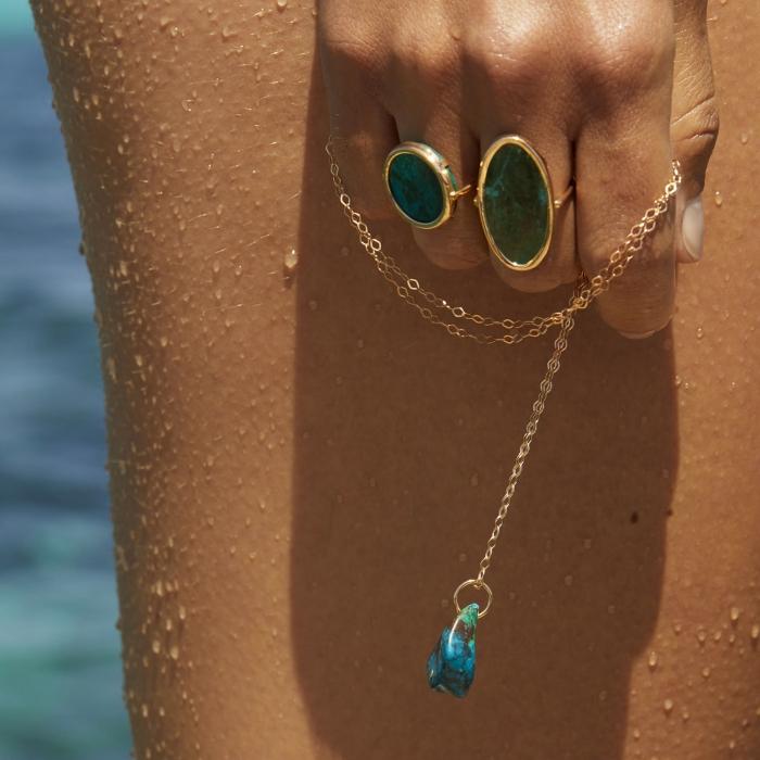 Ginette Ny Jala Chrysocolle Disc Ring