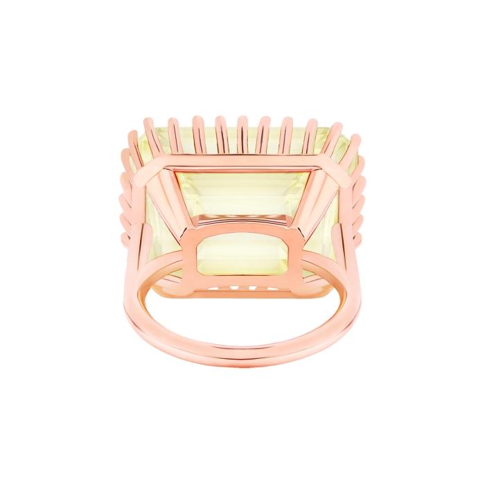 Ginette Ny Jumbo Cocktail Lemon Quartz Ring