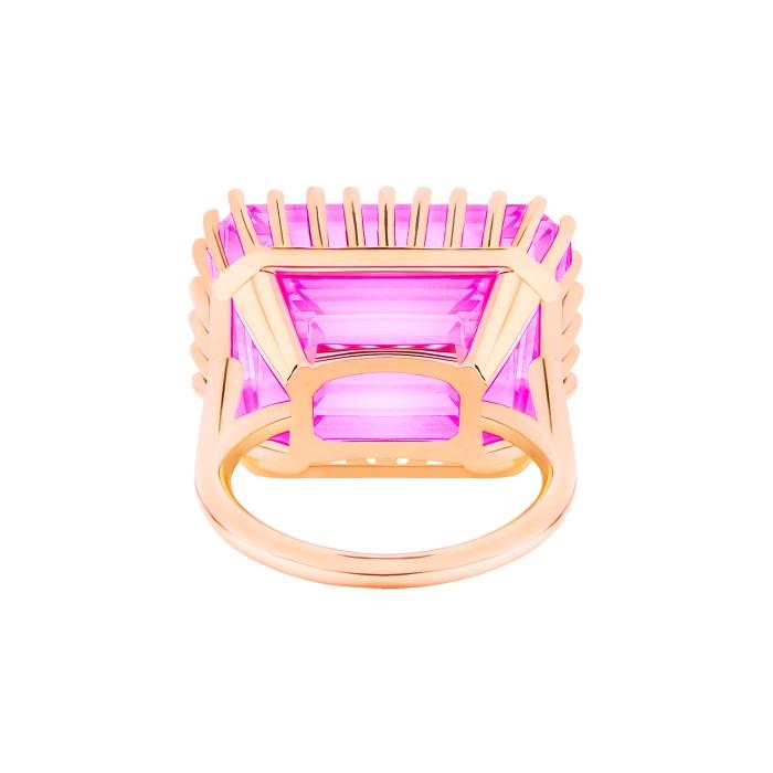 Ginette Ny Jumbo Cocktail Pink Topaz Ring