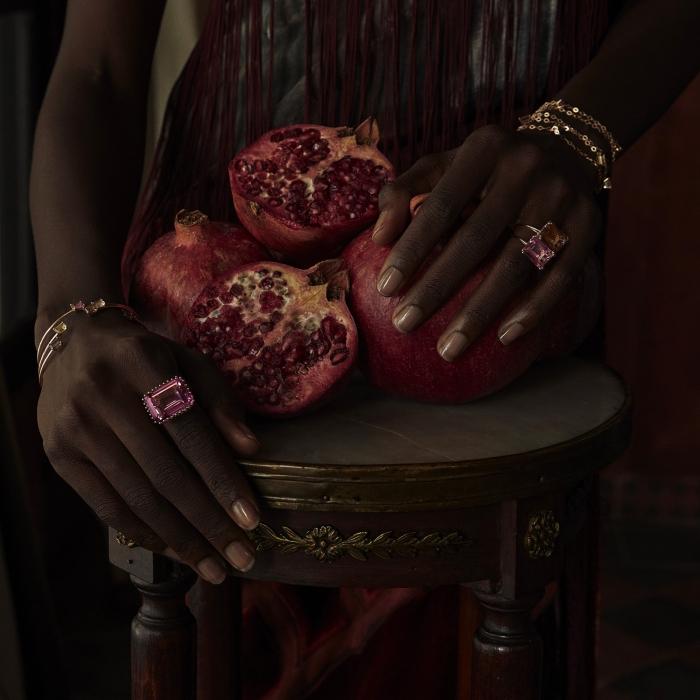 Ginette Ny Jumbo Cocktail Pink Topaz Ring