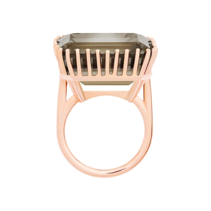 Ginette Ny Jumbo Cocktail Smoky Quartz Ring