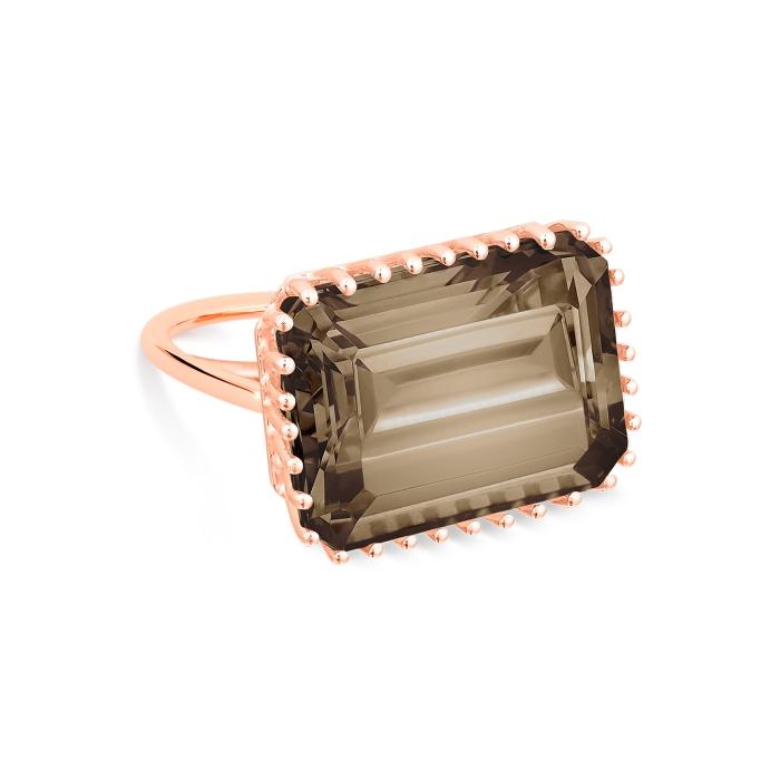 ginette ny jumbo cocktail smoky quartz ring