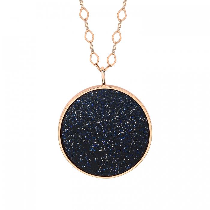 Ginette Ny Jumbo Ever Blue Sandstone Disc On Chain