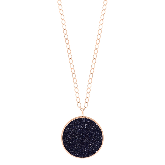 ginette ny jumbo ever blue sandstone disc on chain