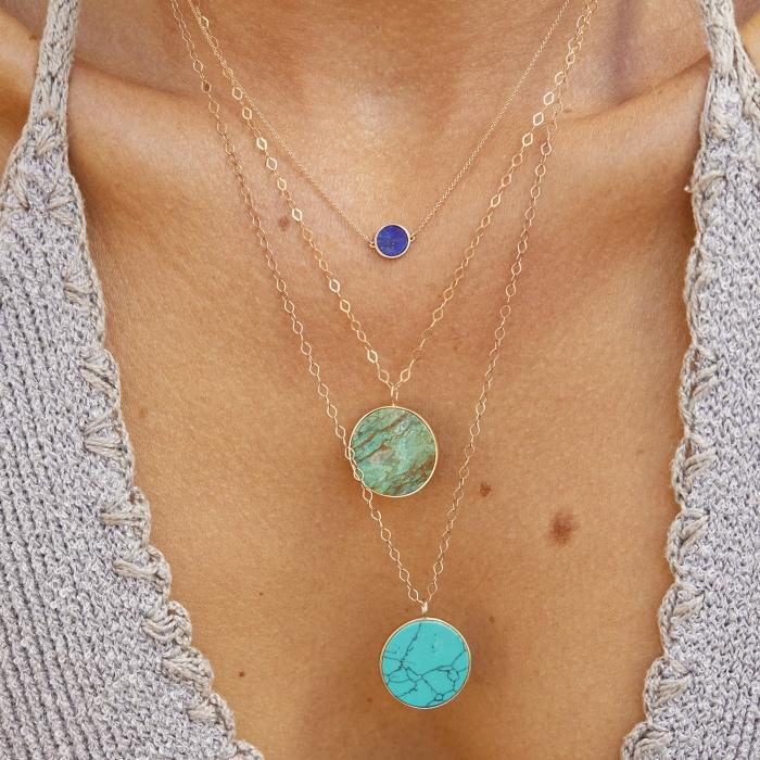 Ginette Ny Jumbo Ever Chrysocolle Disc On Chain