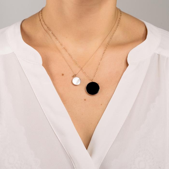 Ginette Ny Jumbo Ever Onyx Disc On Chain