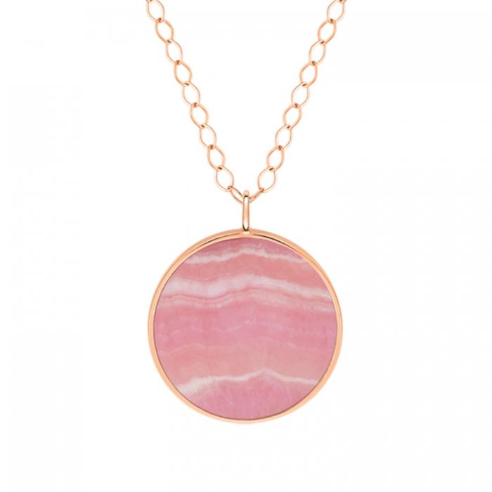 Ginette Ny Jumbo Ever Rhodochrosite Disc On Chain