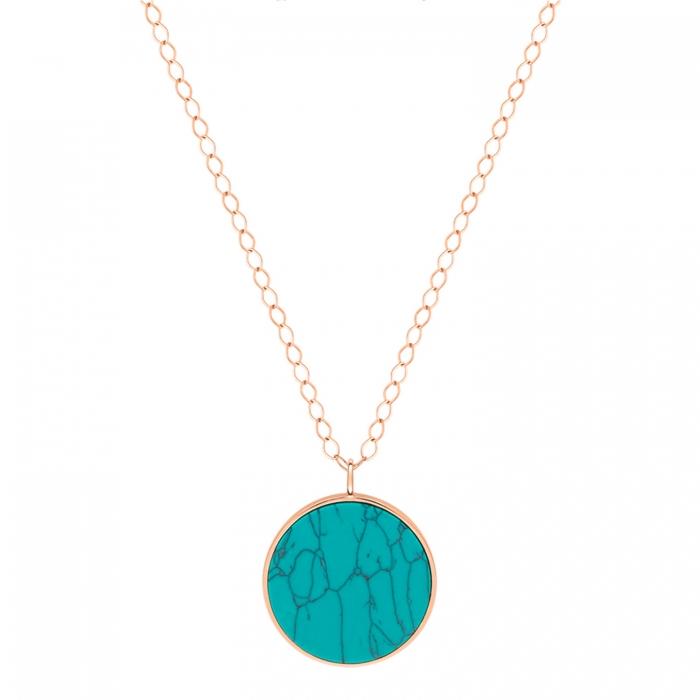 ginette ny jumbo ever turquoise disc on chain