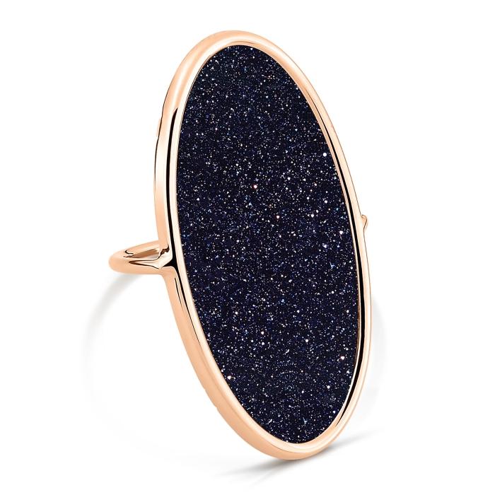 ginette ny large ellipse blue sandstone ring