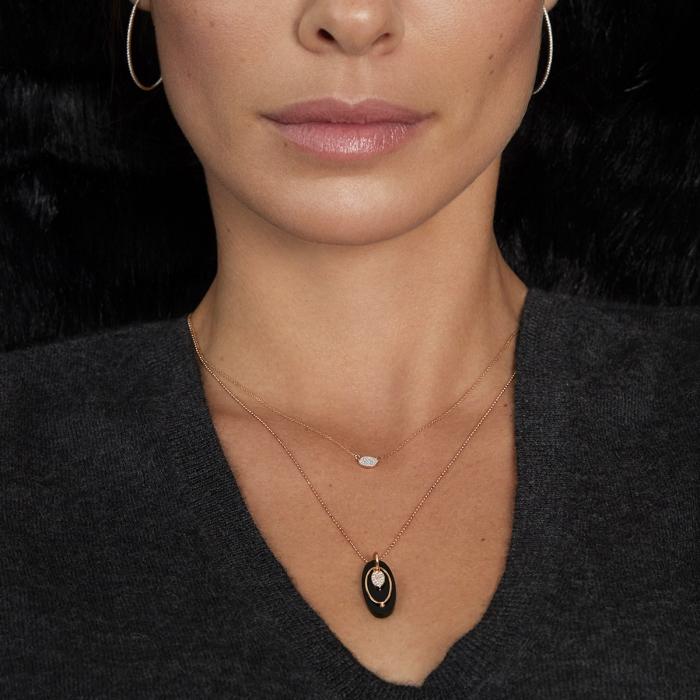 Ginette Ny Large Ellipse Diamond Hoops