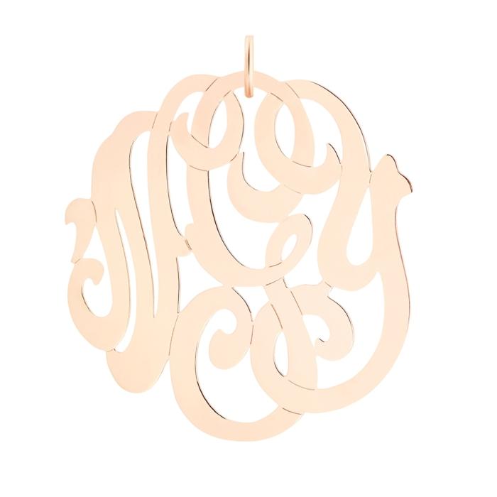 ginette ny large lace monogram charm