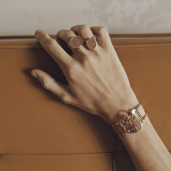 Ginette Ny Large Lace Monogram Cuff