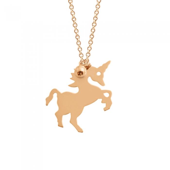 Ginette Ny Little Unicorn & Bead On Chain