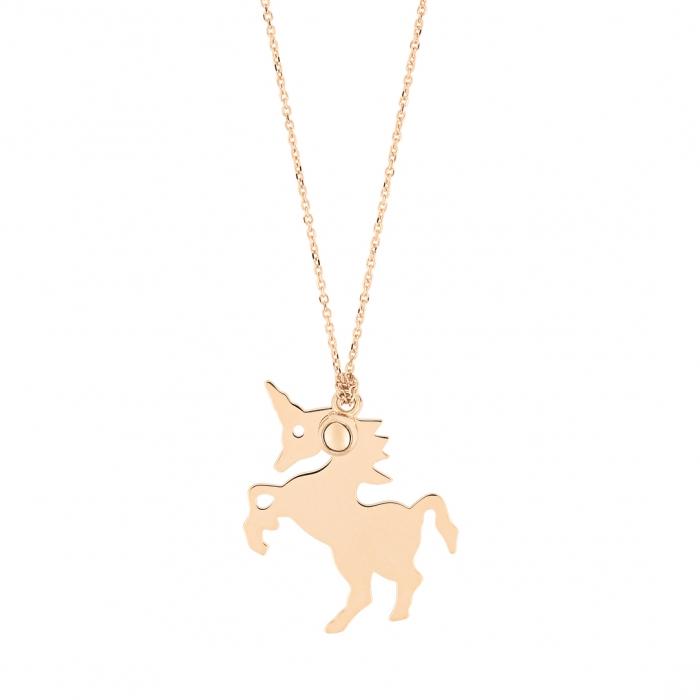 ginette ny little unicorn & bead on chain