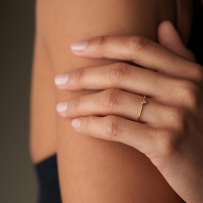 Ginette Ny Lonely Diamond Ring