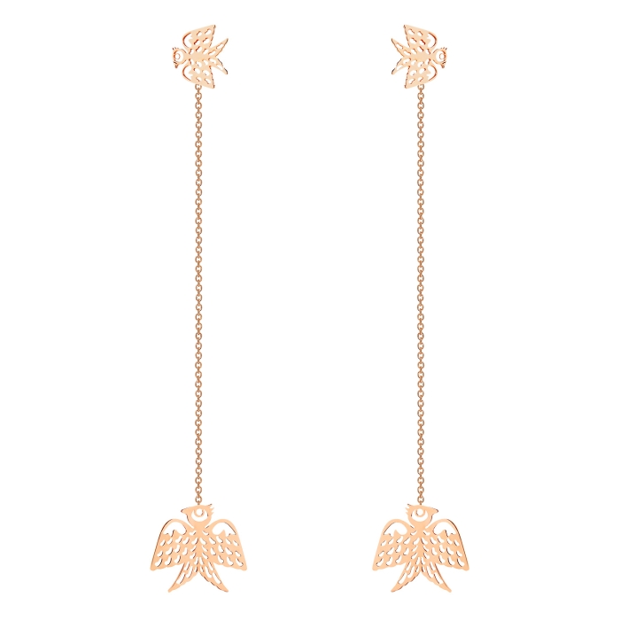 ginette ny long georgia pendant earrings