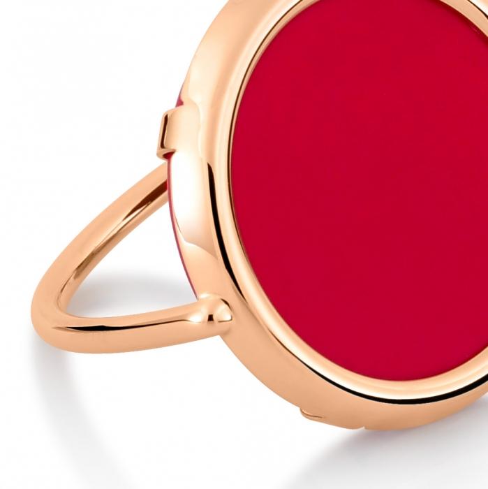 Ginette Ny Maria Coral Disc Ring