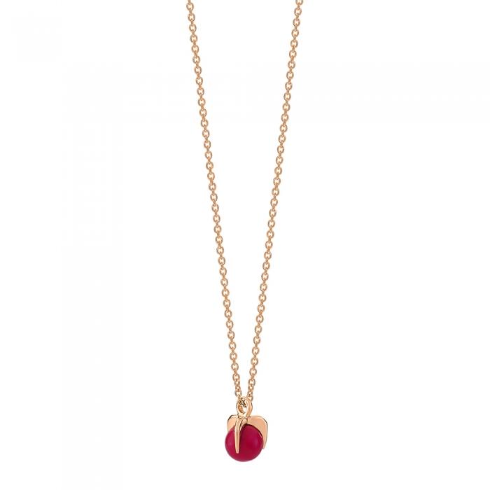 ginette ny maria mini single coral bead on chain