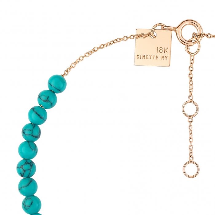 Ginette Ny Maria Mini Turquoise Bead Bracelet