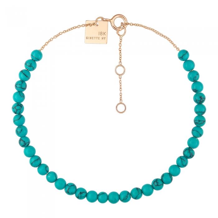 ginette ny maria mini turquoise bead bracelet