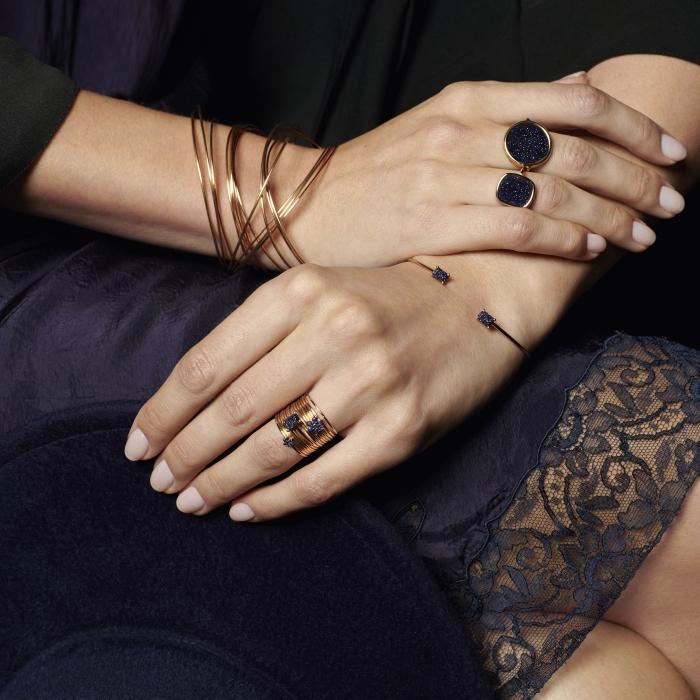 Ginette Ny Midnight Blue Sandstone Bangle