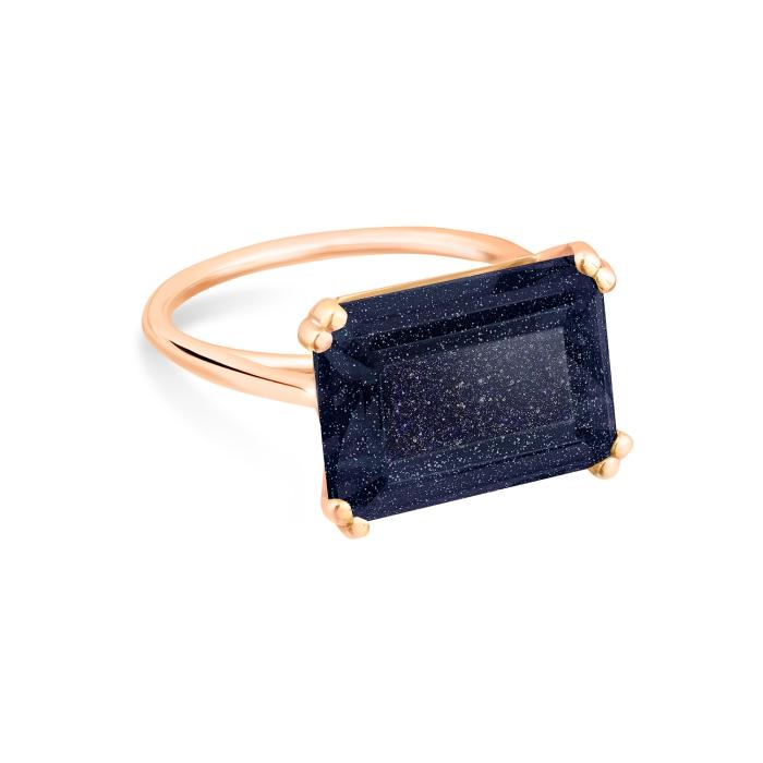 ginette ny midnight horizontal blue sandstone ring