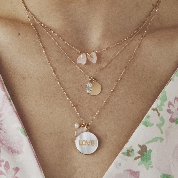 Ginette Ny Mini Angele Pink Quartz Charm