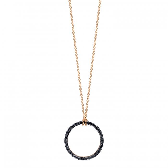 ginette ny mini black diamond circle on chain