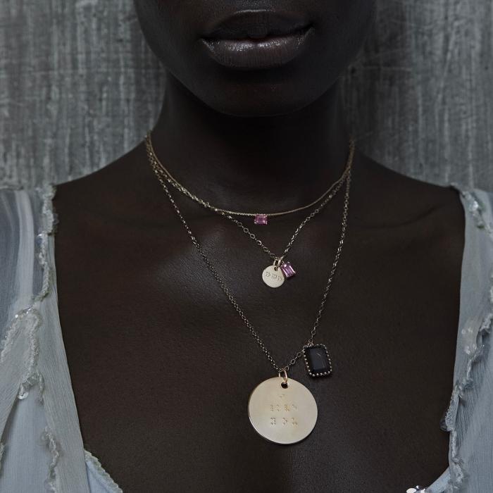 Ginette Ny Mini Cocktail Pink Topaz On Chain