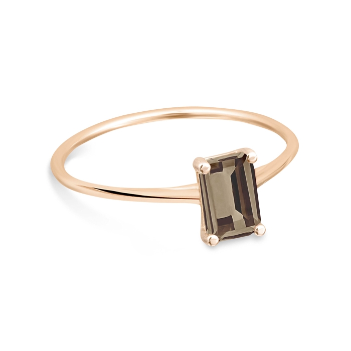ginette ny mini cocktail smoky quartz ring