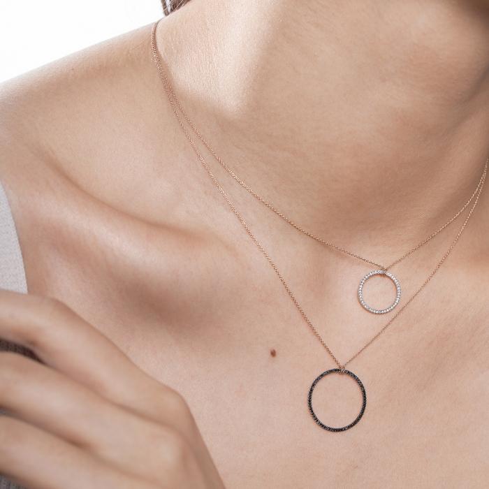 Ginette Ny Mini Diamond Circle On Chain